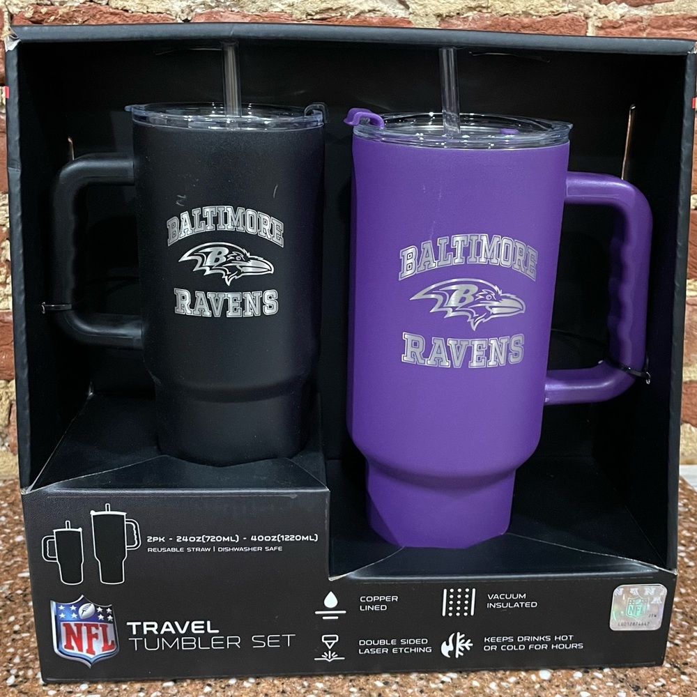 Ravens His & Her Themed Tumbler Set